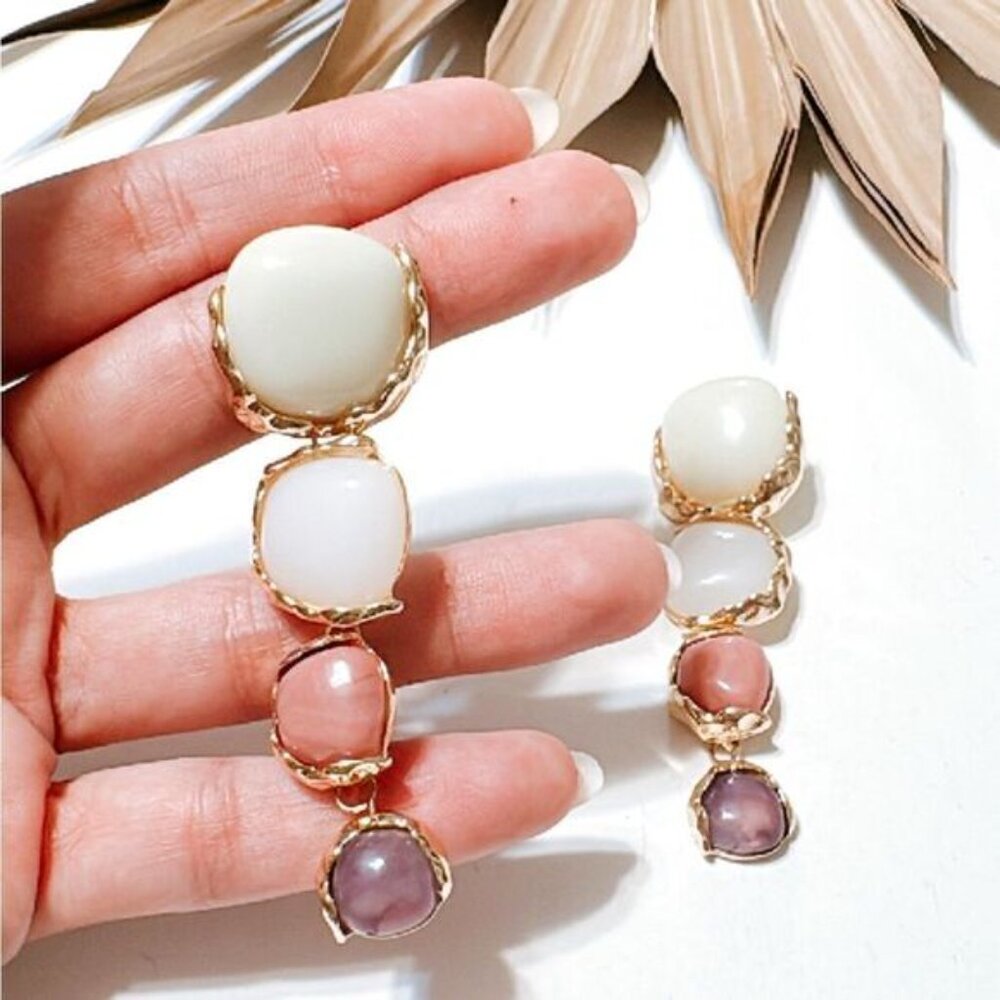 Crystal drop earrings N399 - Picture 5 of 5